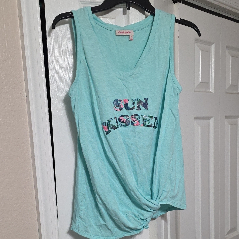 Simply Southern Light Blue 'Sun Kissed' Tank Top